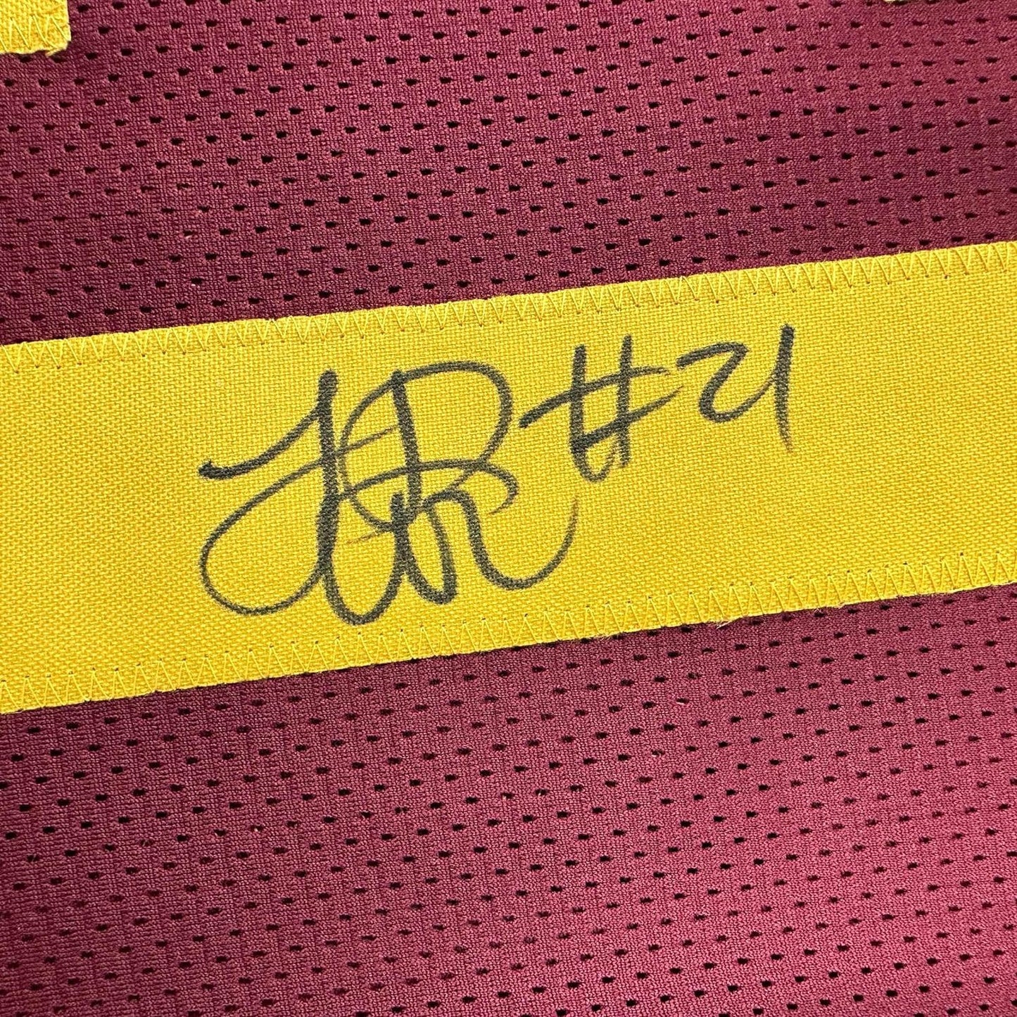 Framed Autographed/Signed LenDale White 35x39 USC Southen Cal Maroon College Football Jersey JSA COA