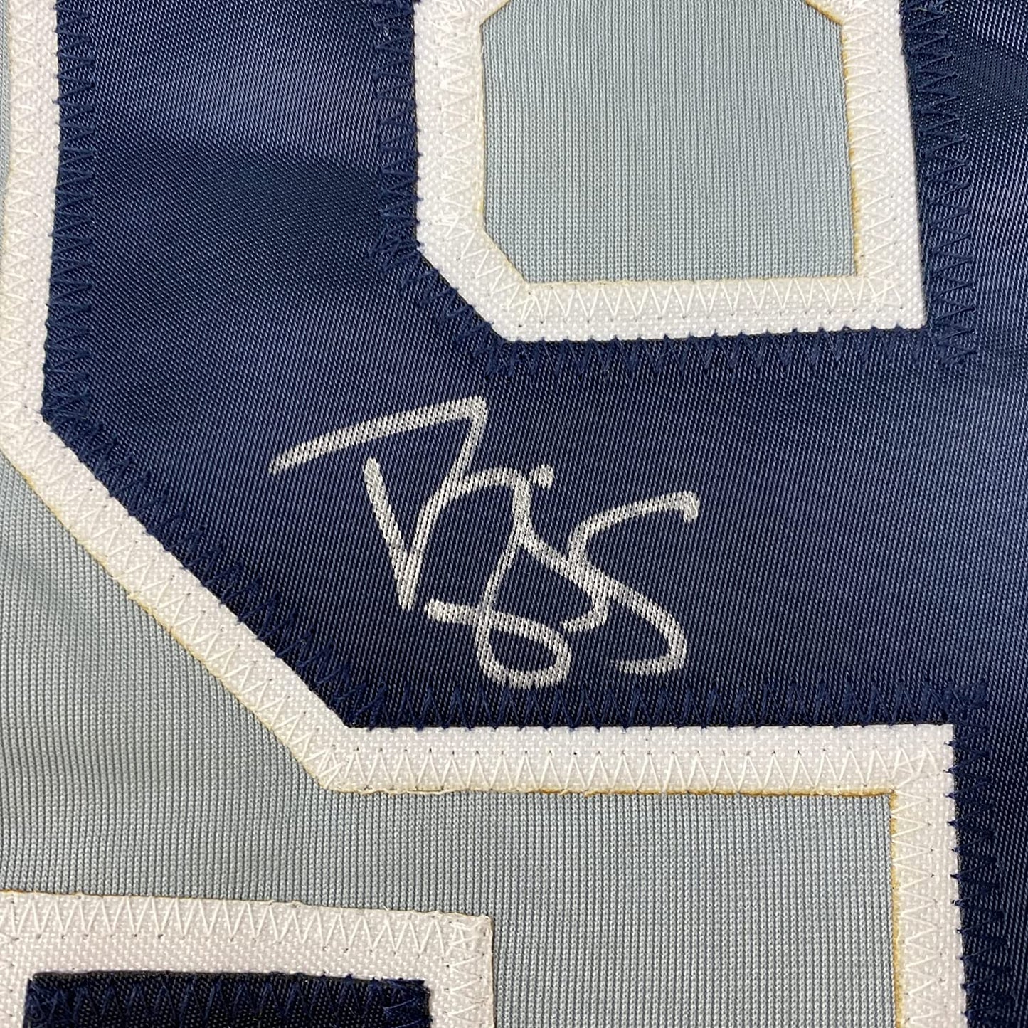 Framed Autographed/Signed Darryl Strawberry 35x39 New York Grey Baseball Jersey PSA/DNA COA