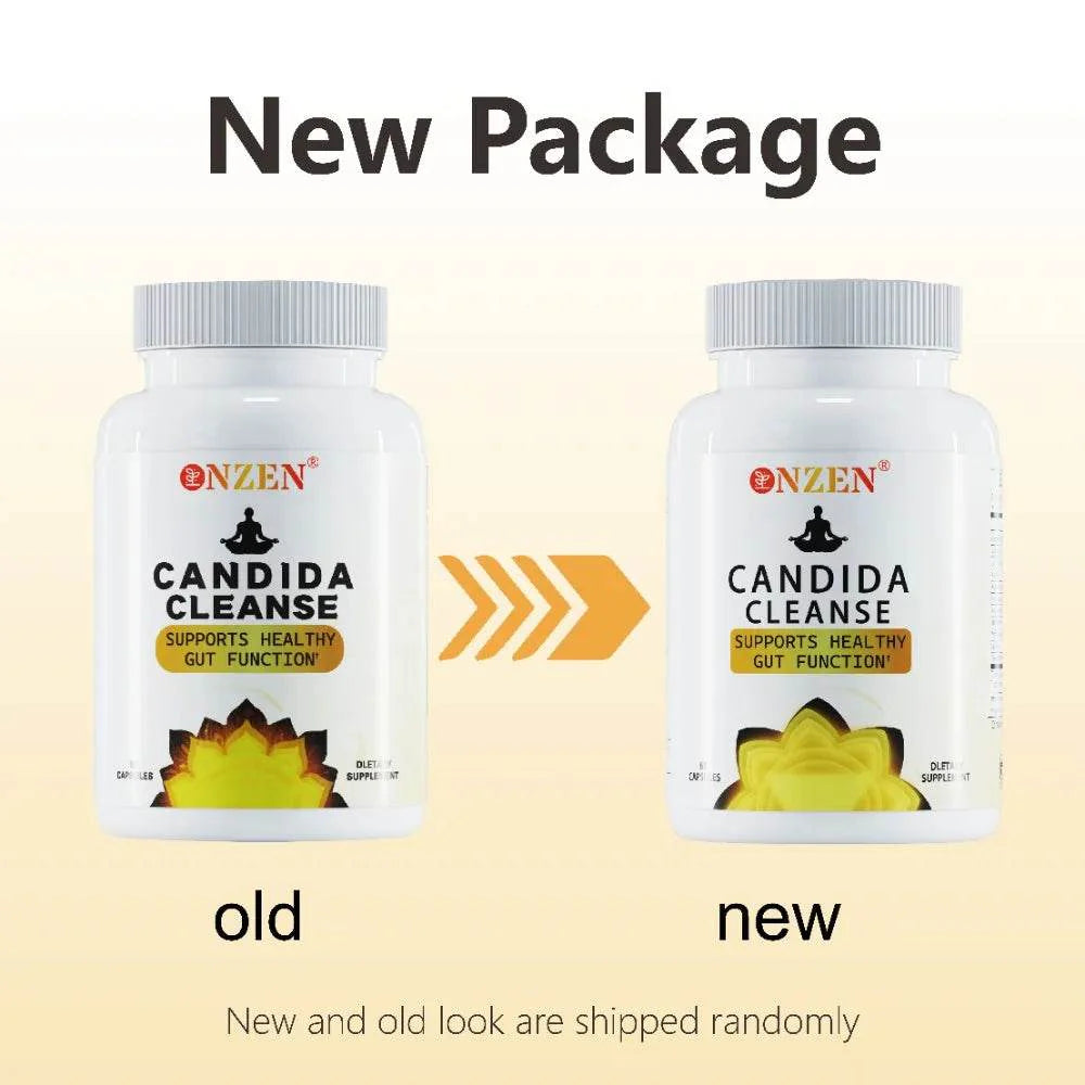 Candida Cleanse with Natural Herbs and Probiotics, Oregano Leaf, Wormwood, Black Walnut, Caprylic Acid