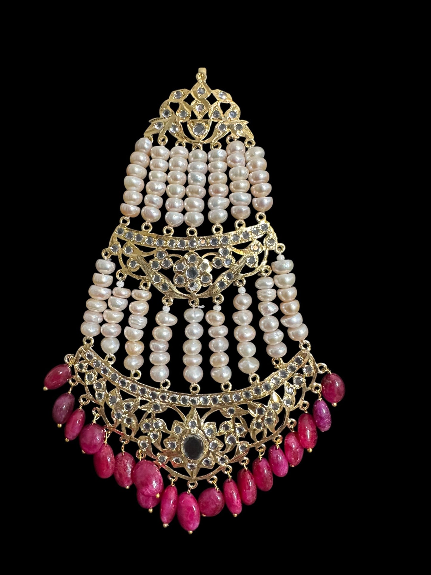 BR497 INSIA BRIDAL SET IN RUBY  ( READY TO SHIP  )