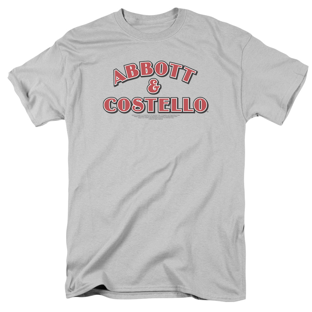 Abbott & Costello Logo Mens T Shirt Silver Officially Licensed