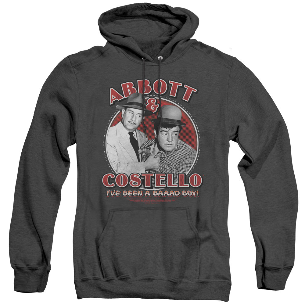 Abbott & Costello Bad Boy Mens Heather Hoodie Black Officially Licensed