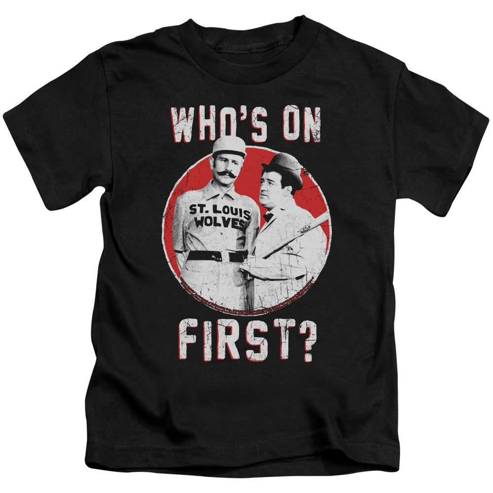 Abbott & Costello First Juvenile Kids Youth T Shirt Black Officially Licensed