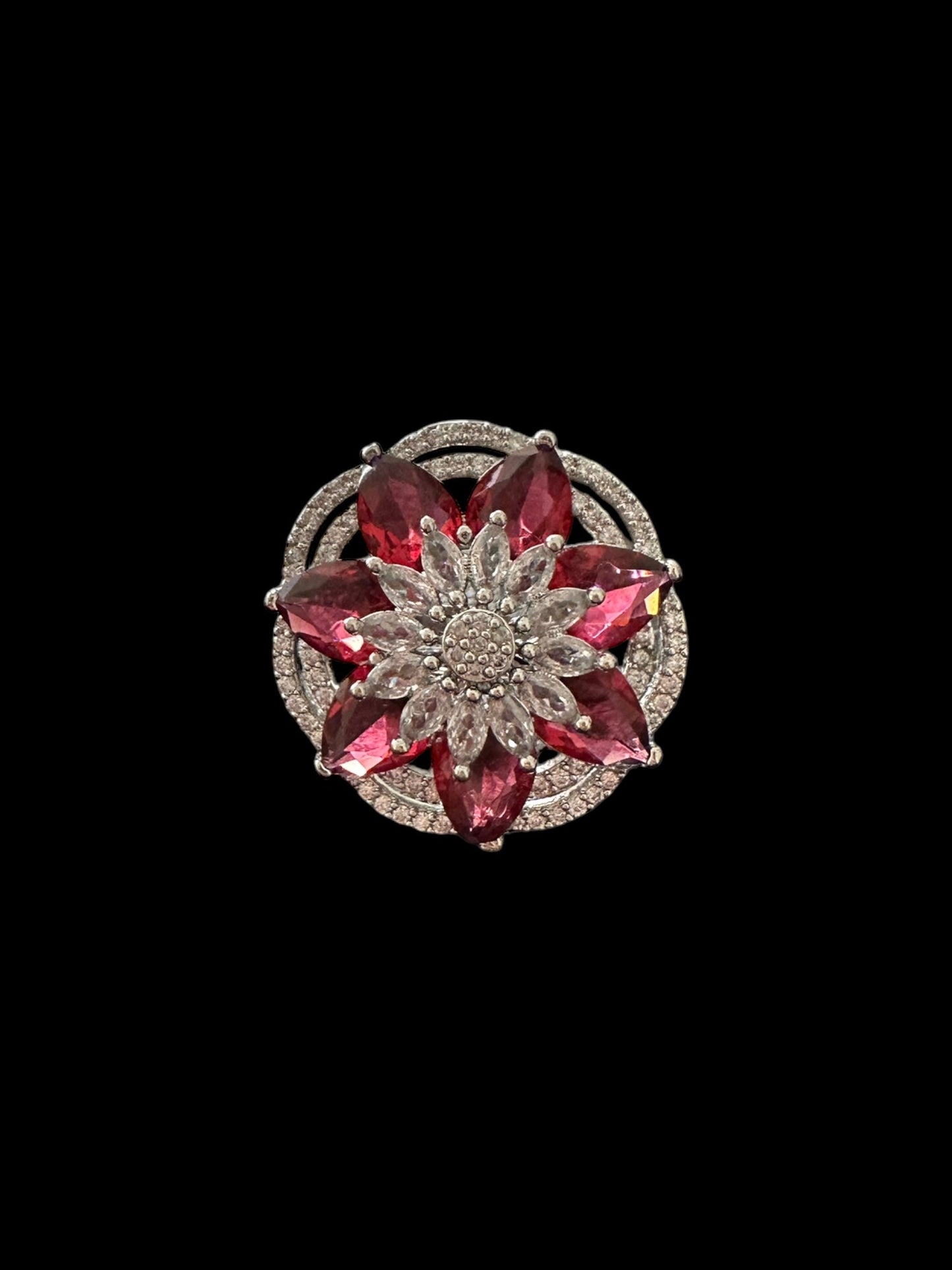 DJR132 Cz silver plated  ring ( READY TO SHIP)