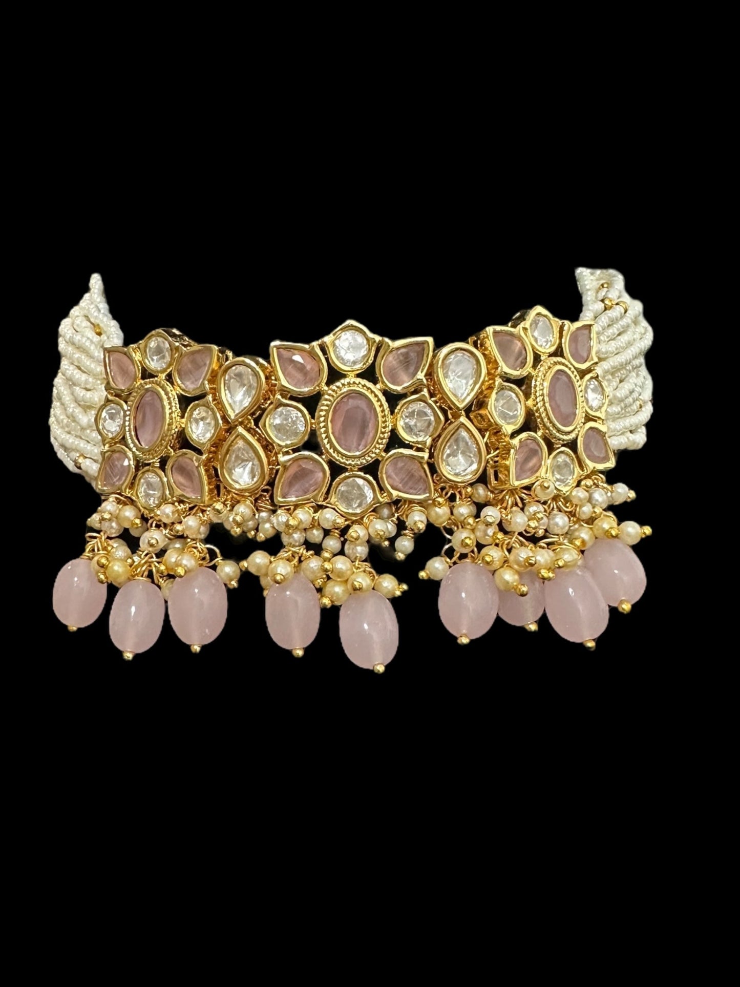 C312 Meera polki choker - pink ( READY TO SHIP )