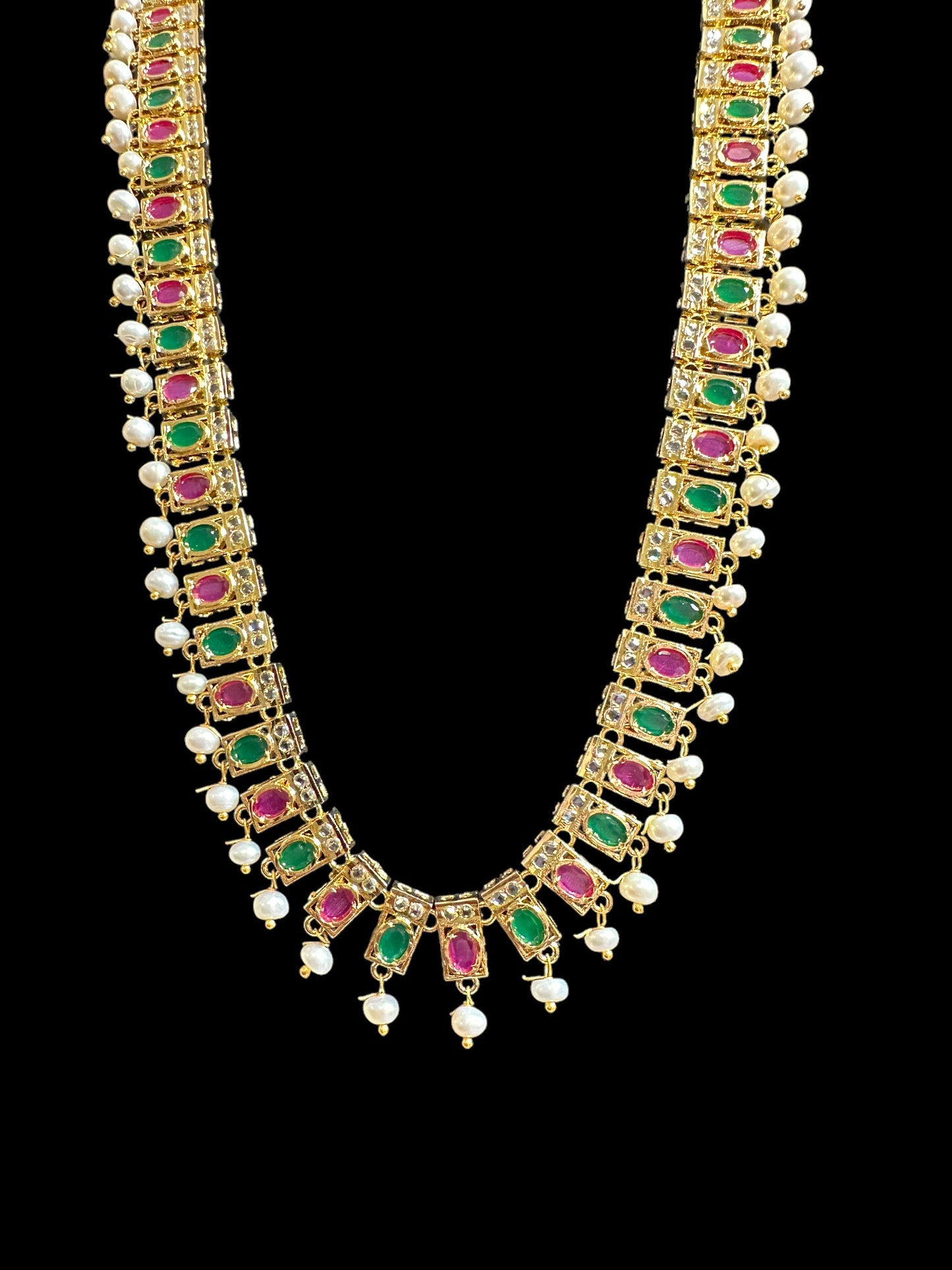 DLN49 long pathani style hyderabadi rani haar ( READY TO SHIP )