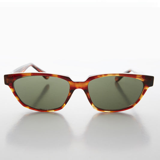 Rectangular Horn Rim Unisex Vintage Sunglass - Abbot
