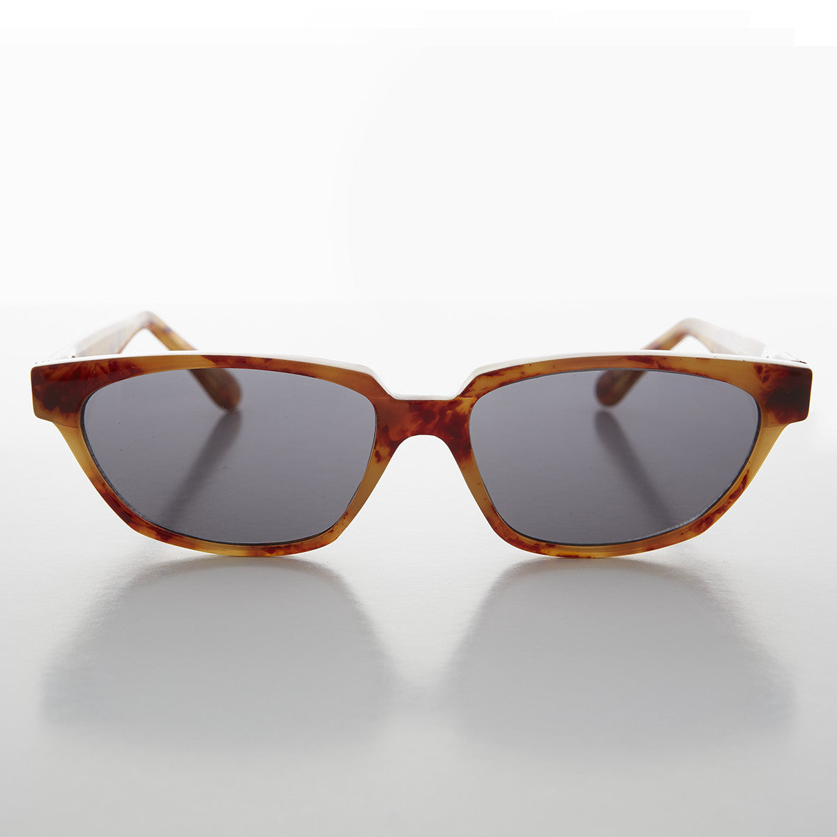 Rectangular Horn Rim Unisex Vintage Sunglass - Abbot