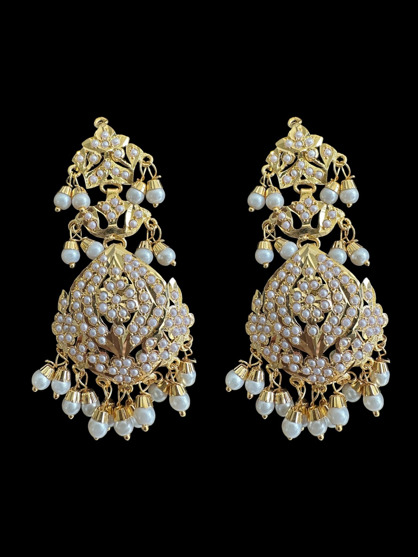SAT115 Anya jadau 7 layered / satlada in Pearls ( READY TO SHIP )