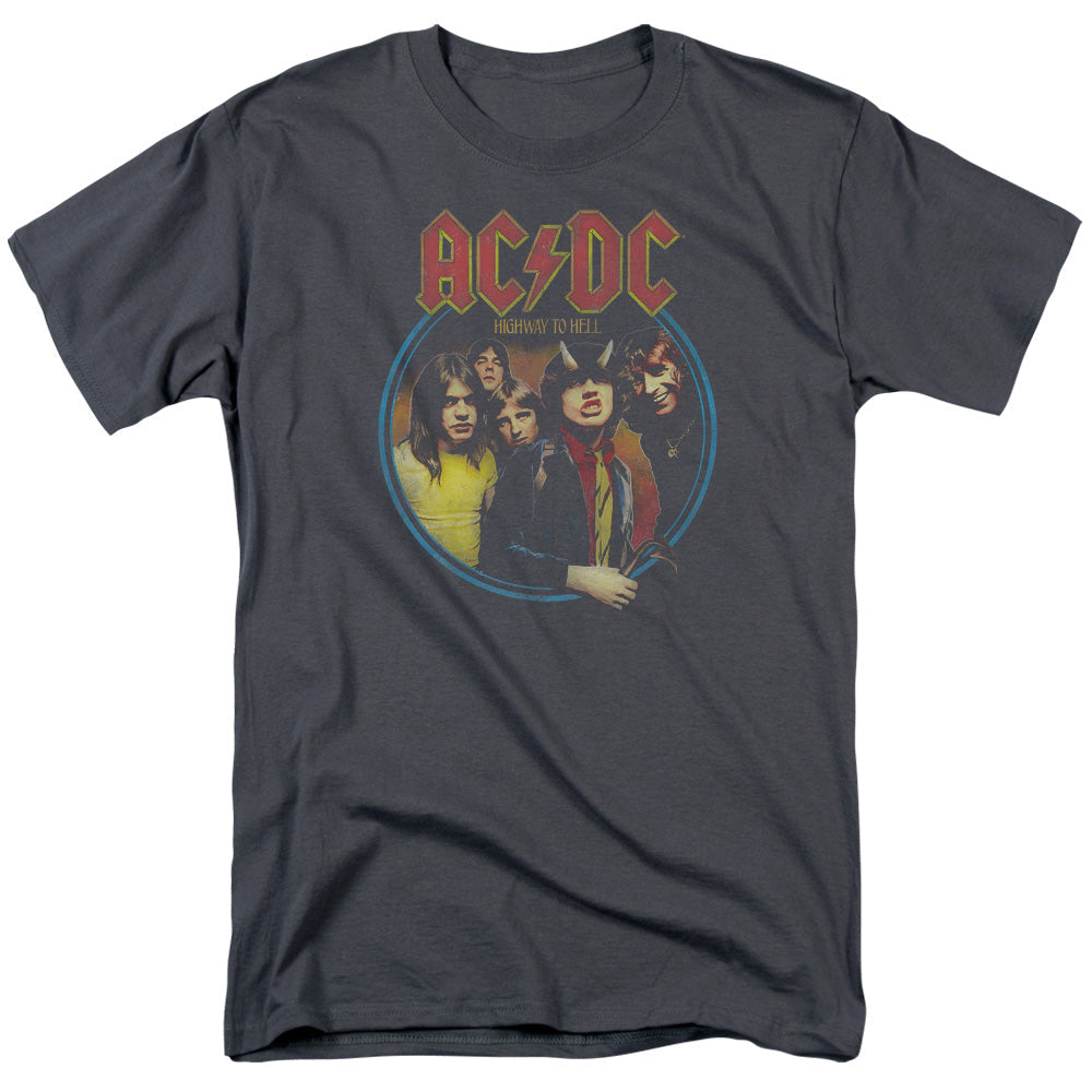AC/DC Highway To Hell Mens T Shirt Charcoal Officially Licensed