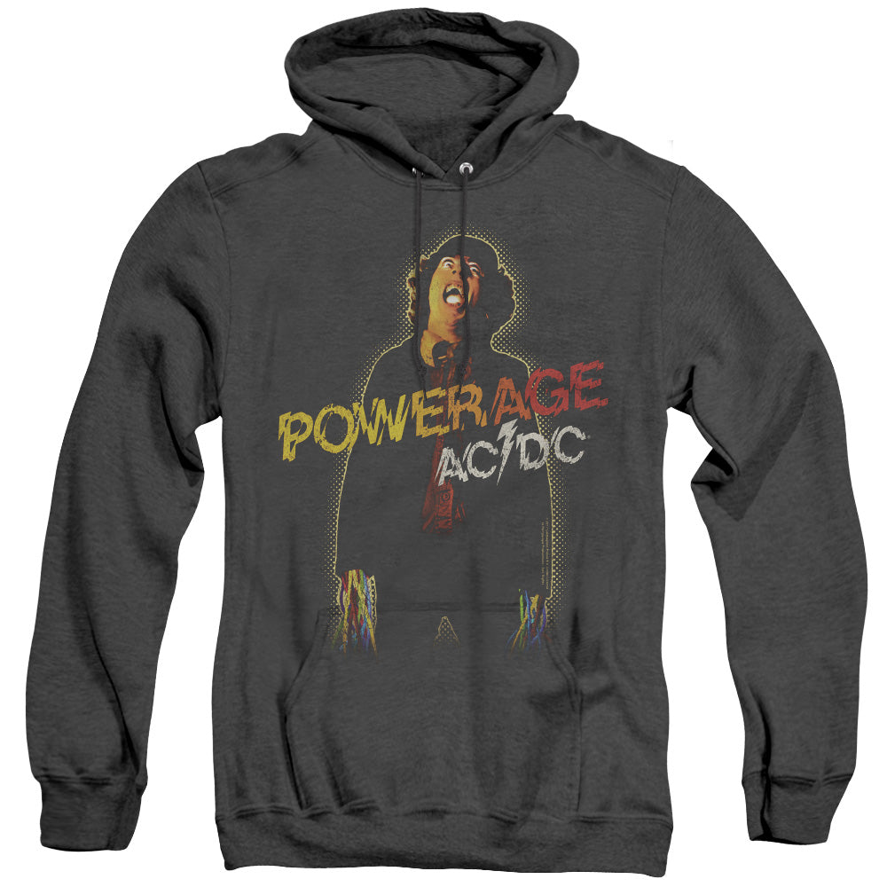 AC/DC Powerage Mens Heather Hoodie Black Officially Licensed