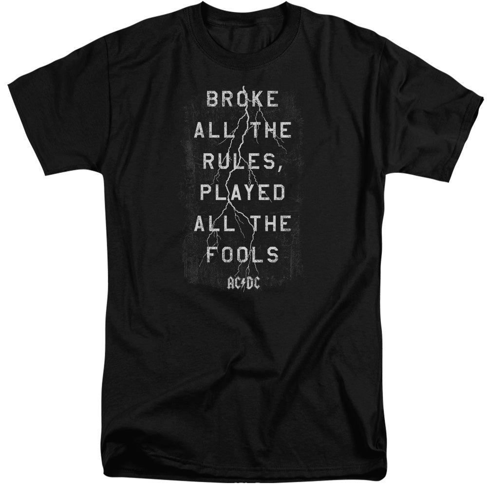 AC/DC Struck Mens Tall T Shirt Black