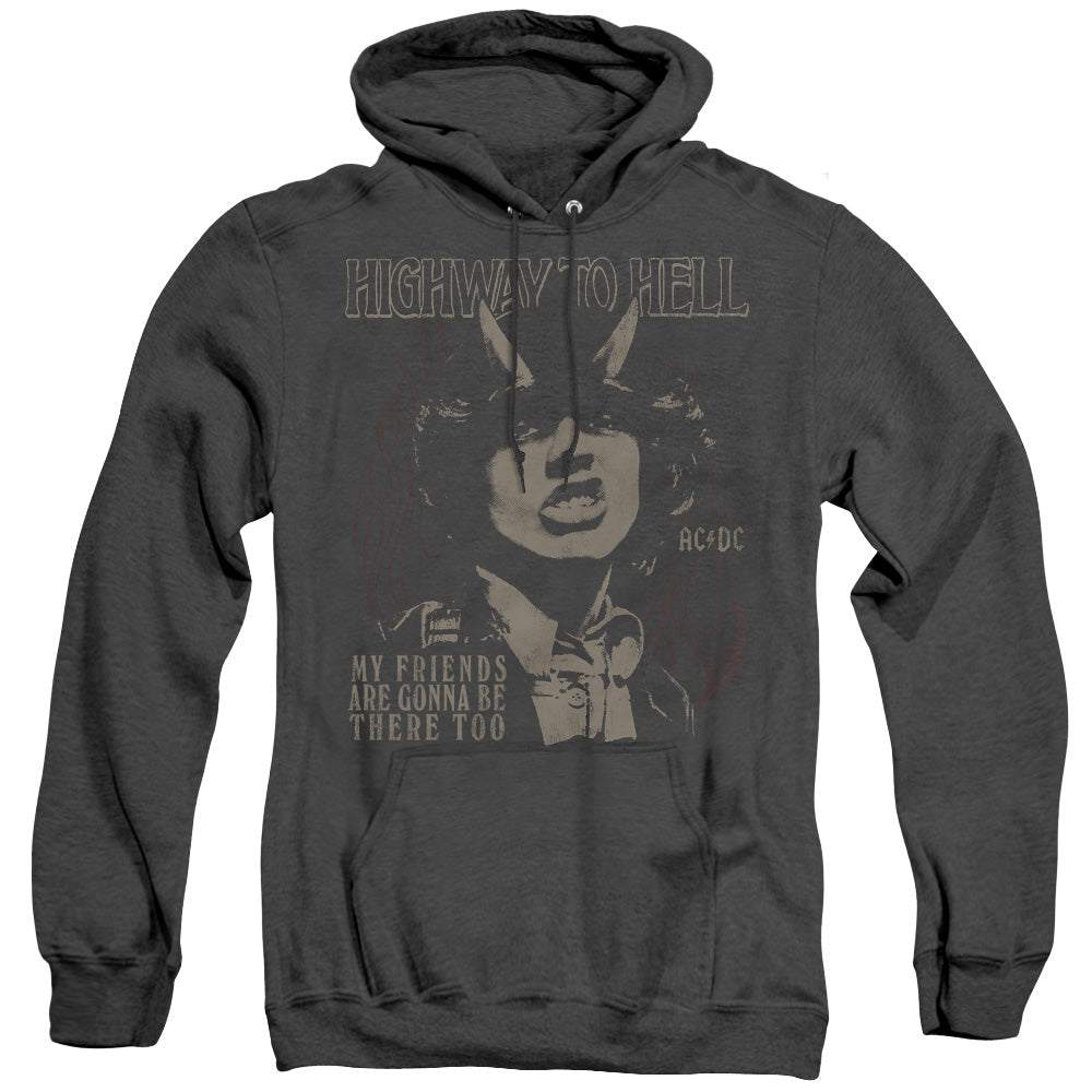 AC/DC My Friends Heather Mens Hoodie Black Officially Licensed