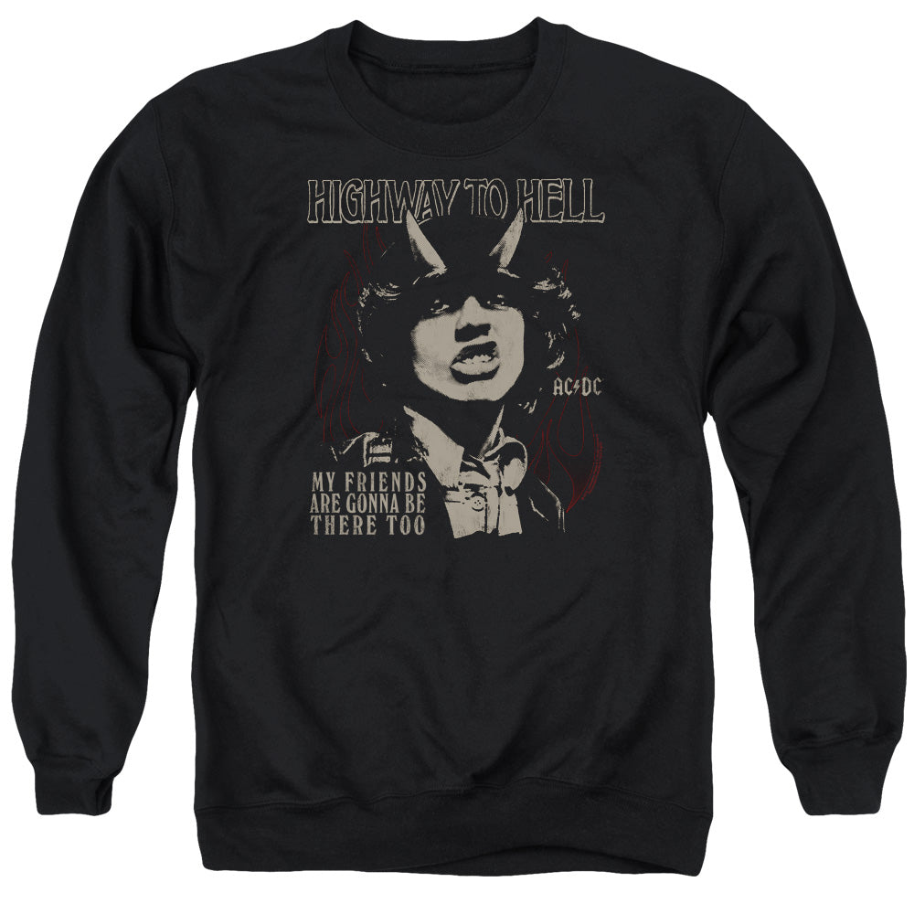 Acdc My Friends Mens Crewneck Sweatshirt Black