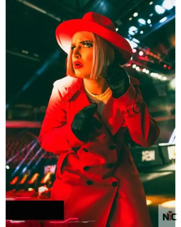 AEW Collision 2025 Toni Storm Red Wool Coat