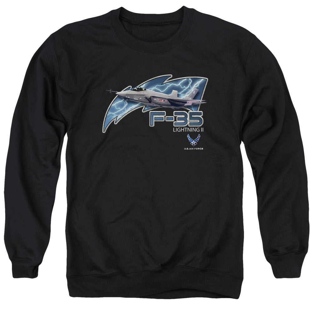 Air Force F35 Mens Crewneck Sweatshirt Black