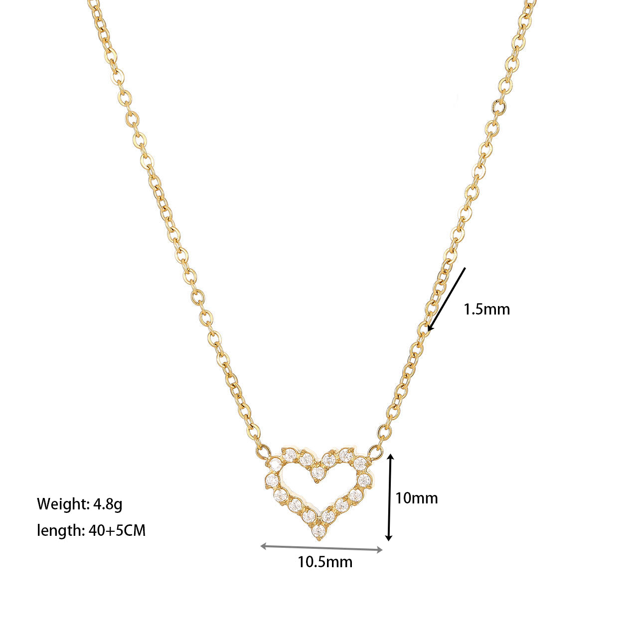 Diamond Heart Necklace - Love