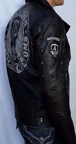 КОЖАНАЯ КУРТКА AFFLICTION AMERICAN REBORN JACKET