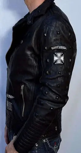 КОЖАНАЯ КУРТКА AFFLICTION AMERICAN REBORN JACKET