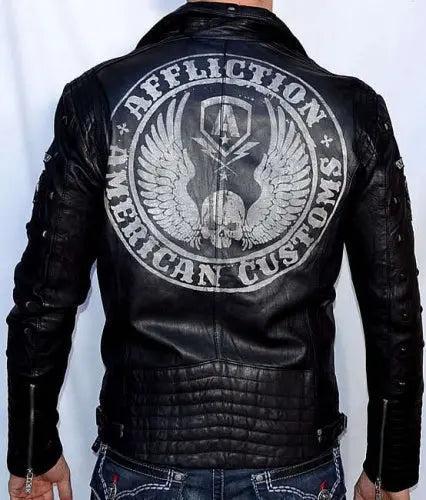 КОЖАНАЯ КУРТКА AFFLICTION AMERICAN REBORN JACKET