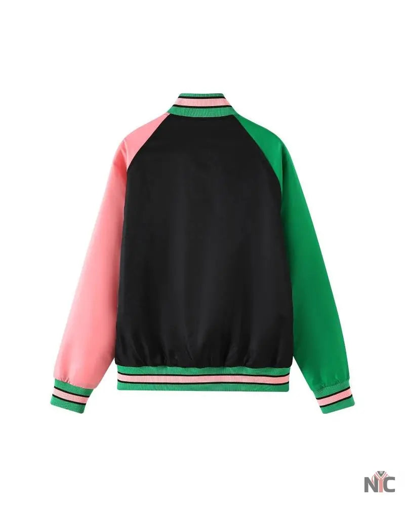 AKA Black Custom Lining Bomber Jacket