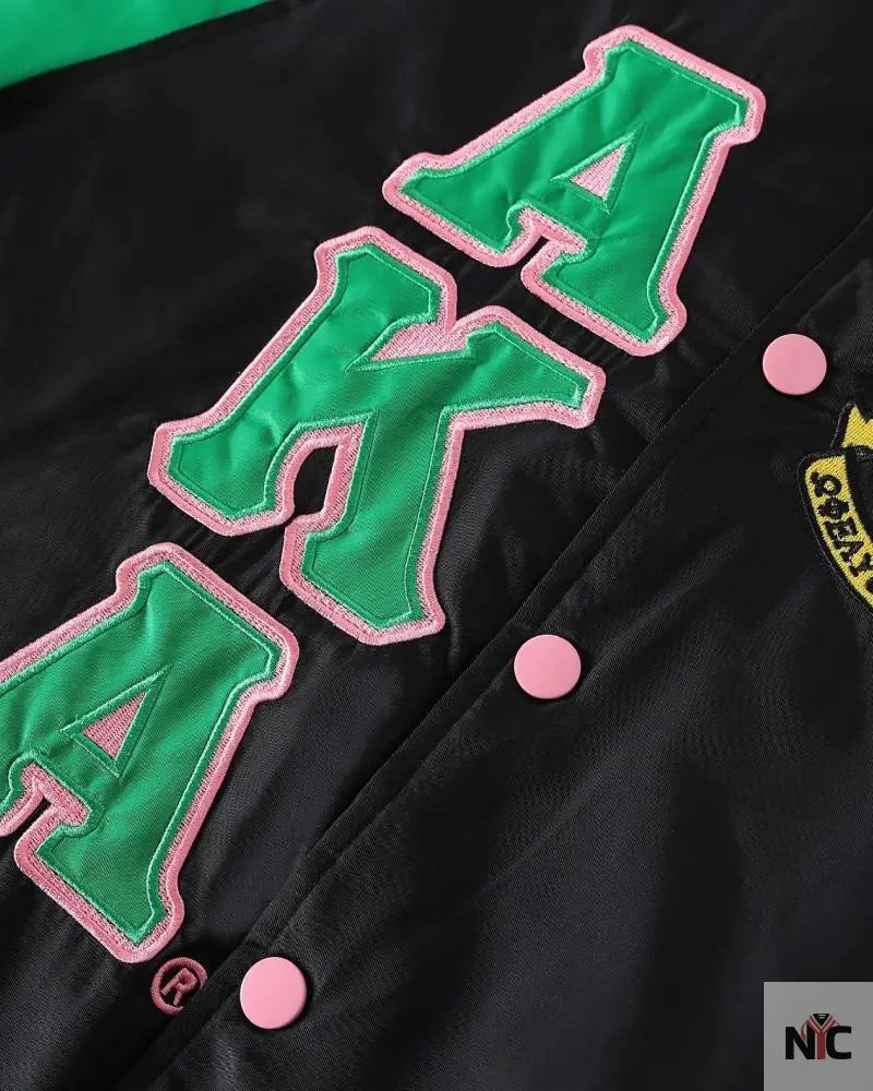 AKA Black Custom Lining Bomber Jacket