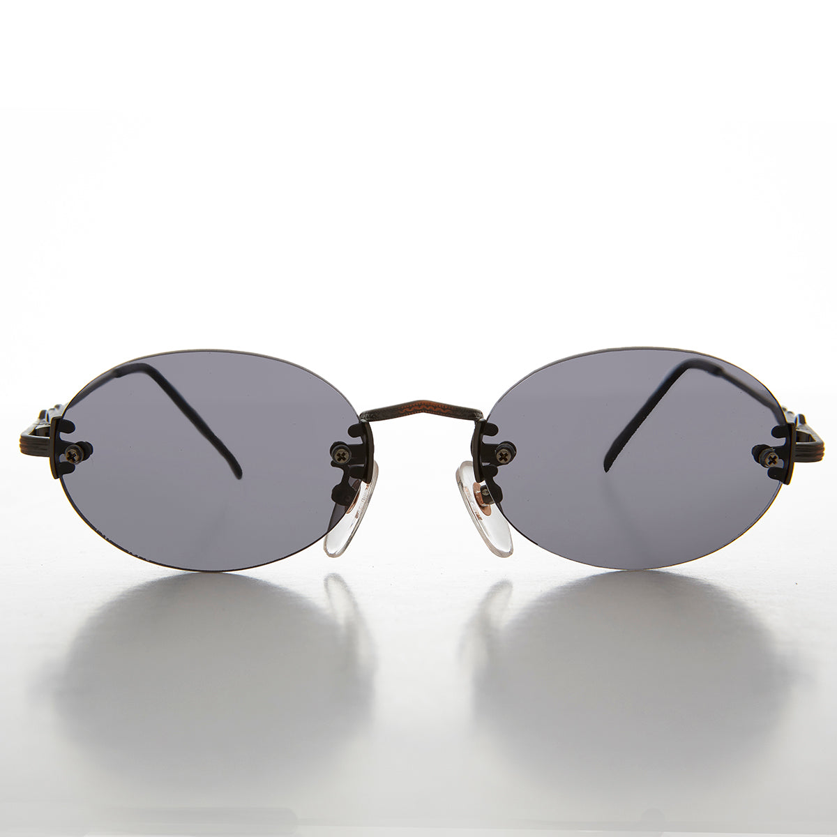 Oval Rimless Minimalistic Vintage Sunglasses - Alpha