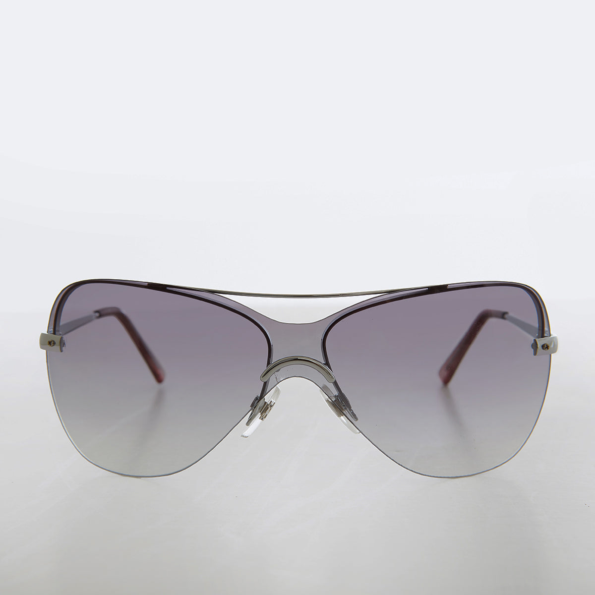 Curved Mono Lens Vintage Sunglasses - Pilar