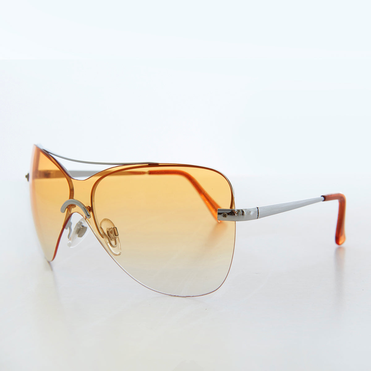 Curved Mono Lens Vintage Sunglasses - Pilar