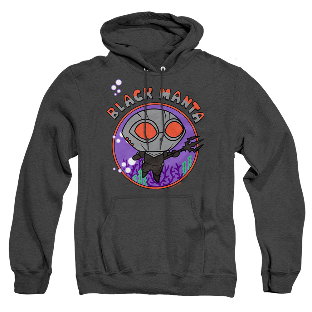 Aquaman And The Lost Kingdom Chibi Black Manta Heather Mens Hoodie Black Officially Licensed