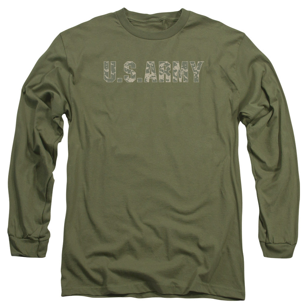 Army Camo Mens Long Sleeve Shirt Military Green Officially Licensed