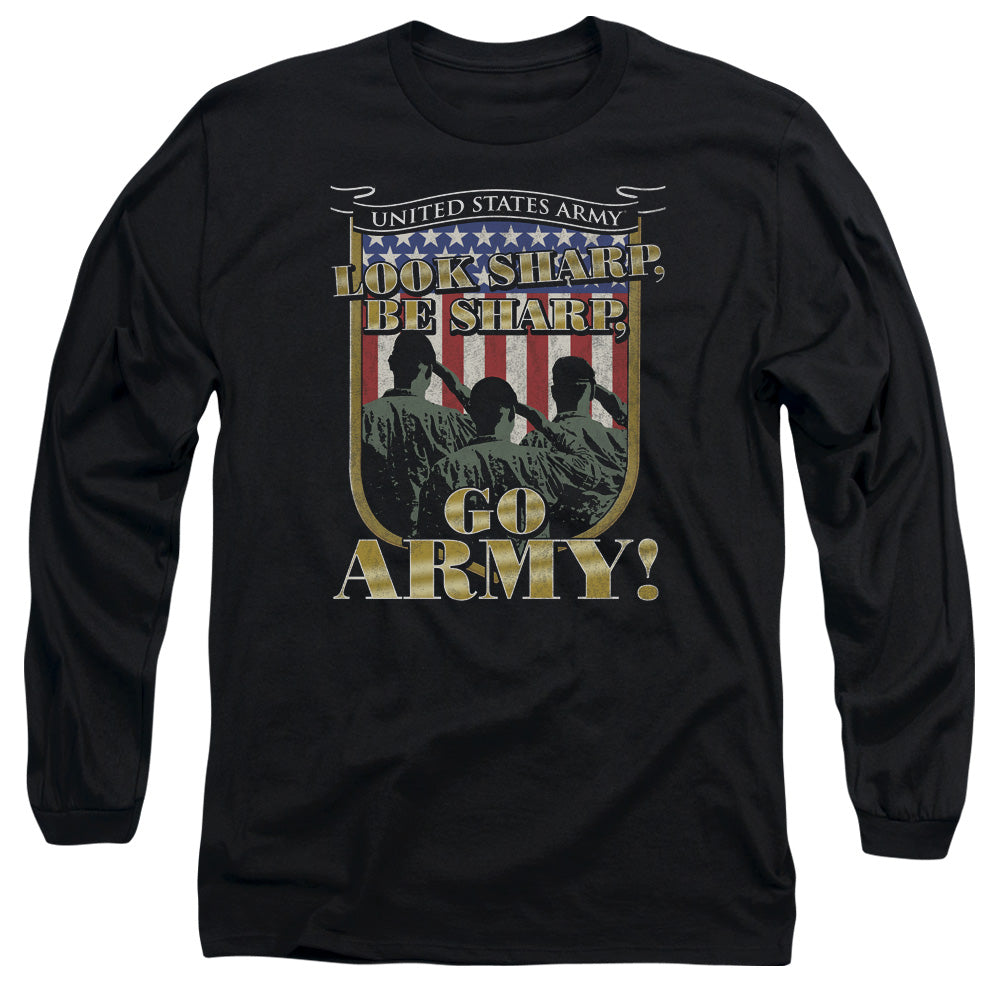 Army Go Army Mens Long Sleeve Shirt Black Officially Licensed