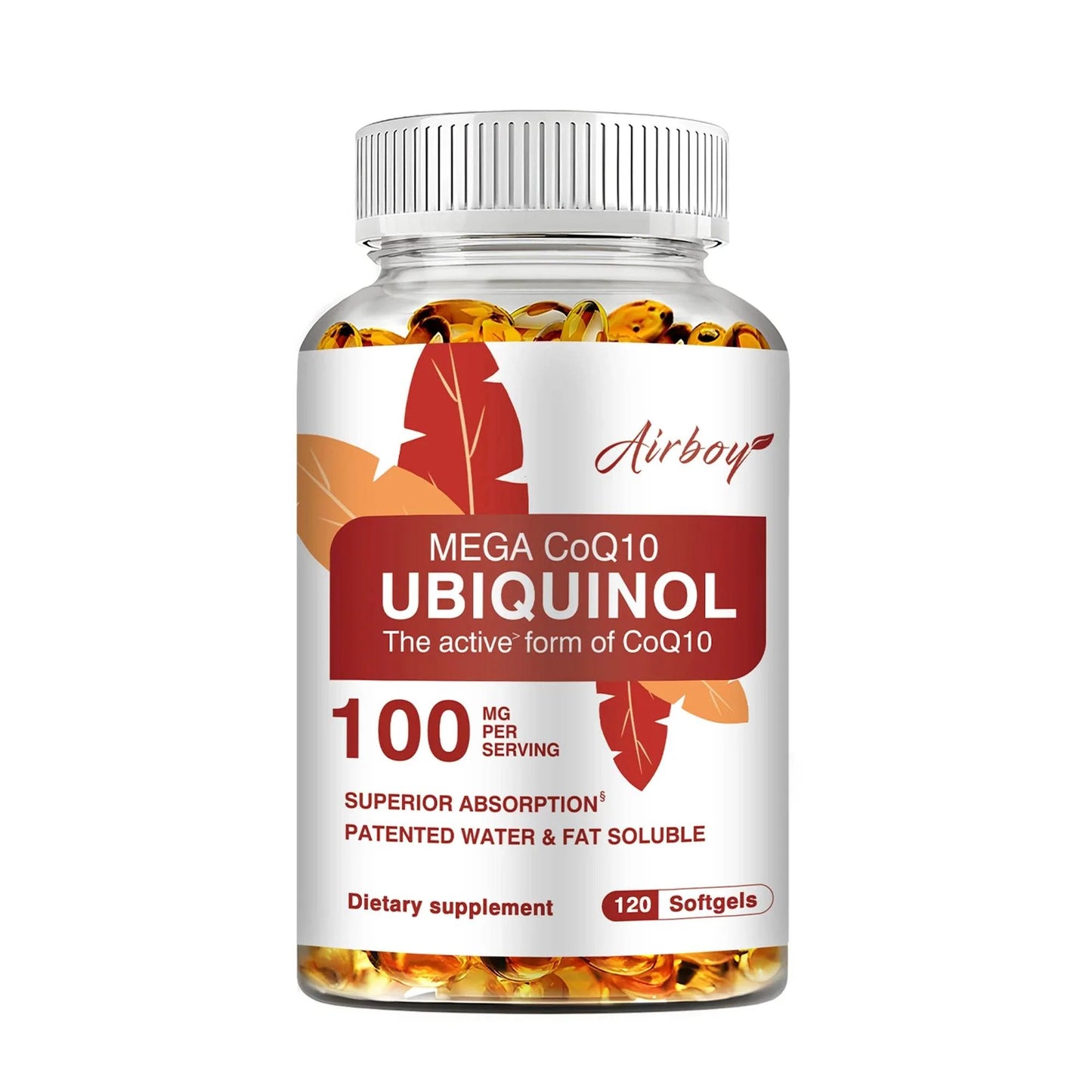 Ubiquinol CoQ10 100mg - Antioxidant, Support Brain, Heart & Cardiovascular Health, Balance Blood Pressure - 120 Capsules