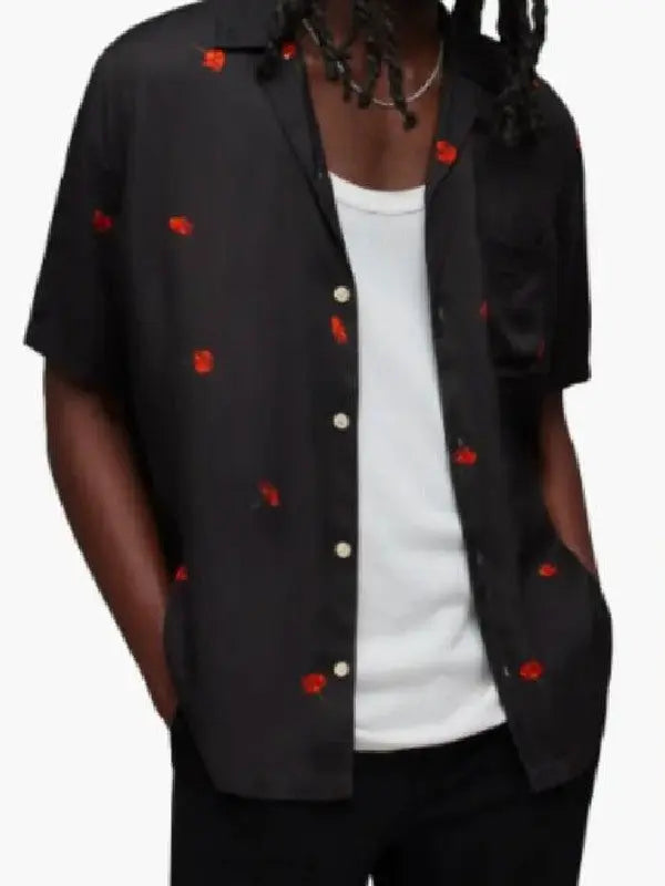 Hot Ones S27 Aaron Paul Poppies Floral Print Shirt