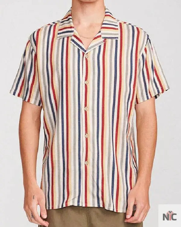 Access Hollywood Scott Evans Striped Short Sleeve Shirt