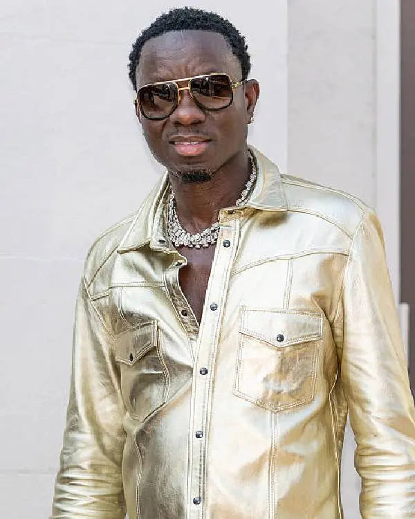 Actor Comedian Michael Blackson Metallic Shirt
