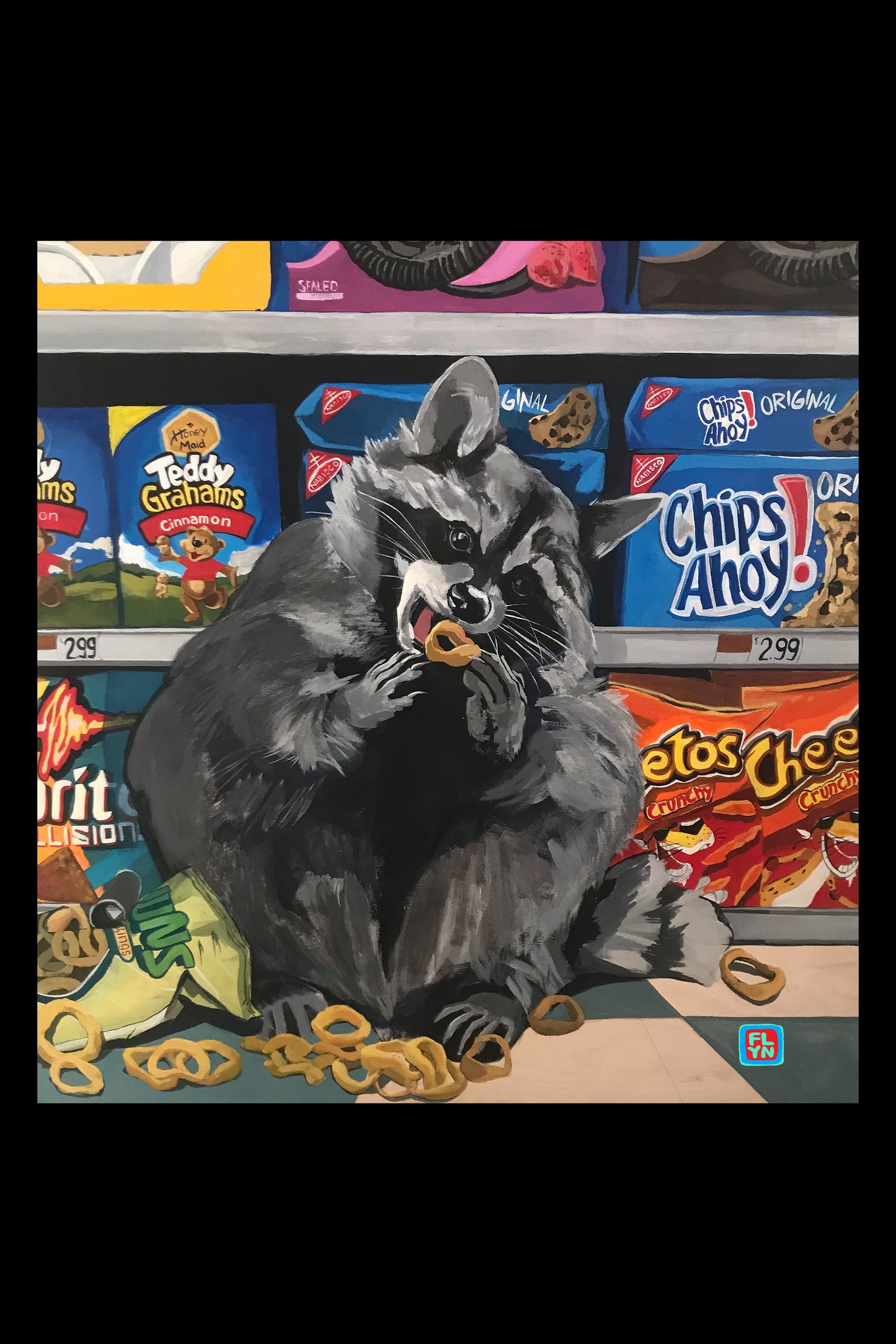 Clean-up Aisle 12 Raccoon Print