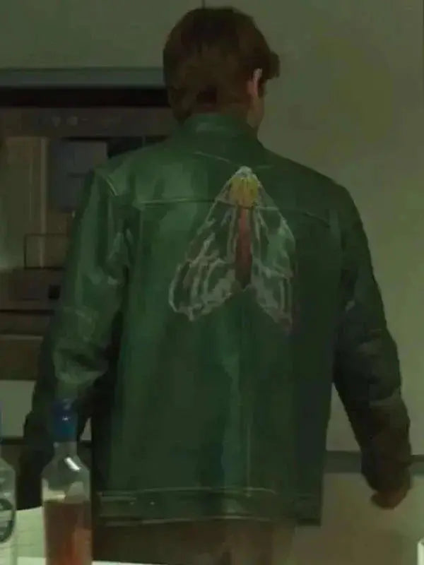 Alberto Olmo Bad Influence 2025 Green Leather Jacket
