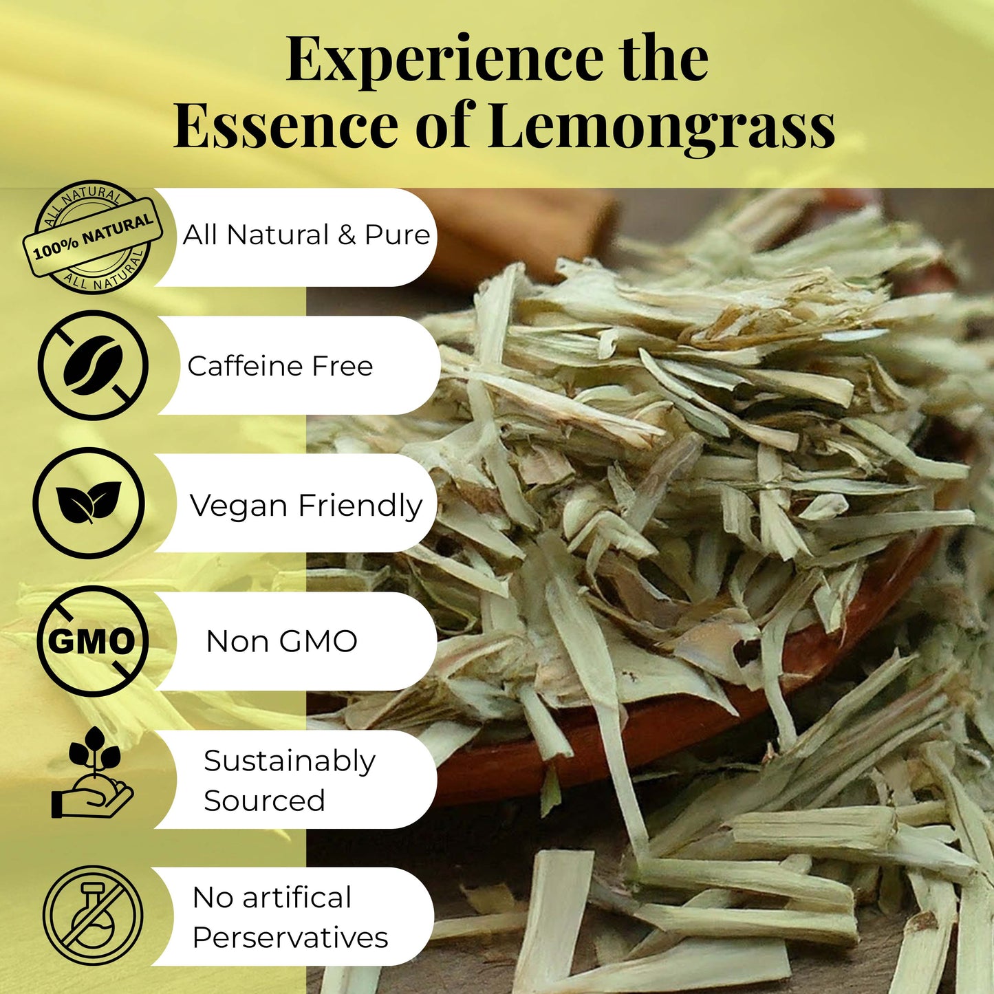Akshit Dried Lemongrass Leaves | Dried  Lemongrass Tea | Loose Leaf Tea | Te De Limon | Lemon Grass Leaves| 2.6 oz I limón  césped I Citronnelle Bio Akshit