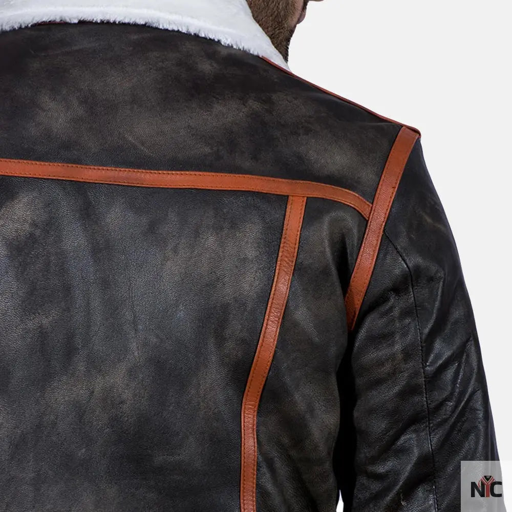 Alpine Brown Fur Leather Jacket