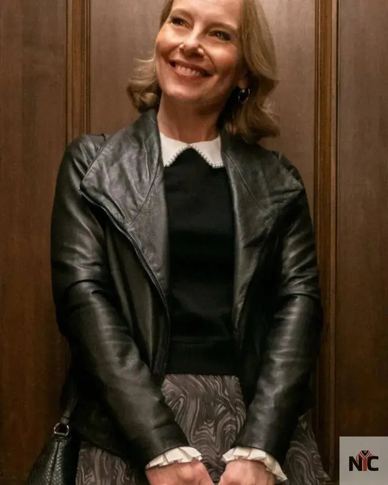 Amy Ryan Only Murders In The Building Jan Black Leather Jacket