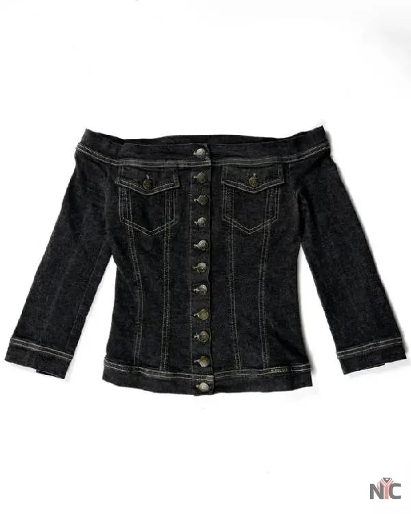 And Just Like That Sarah Jessica Parker Denim Off The Shoulders Top