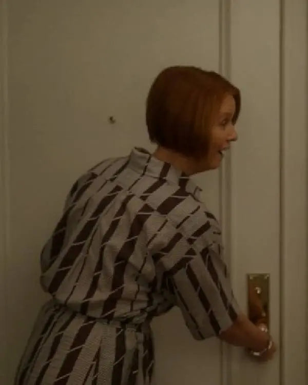 And Just Like That Cynthia Nixon Striped Jumpsuit
