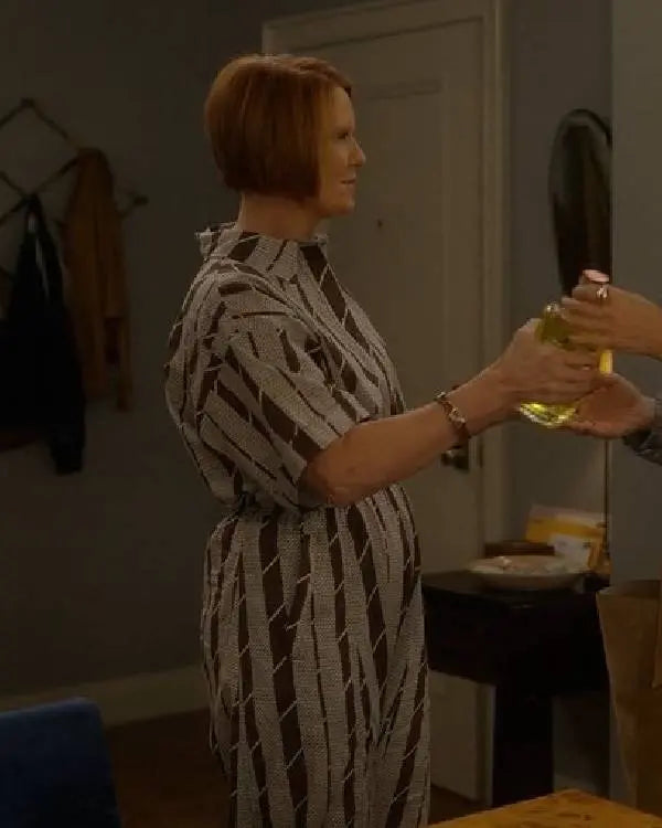 And Just Like That Cynthia Nixon Striped Jumpsuit