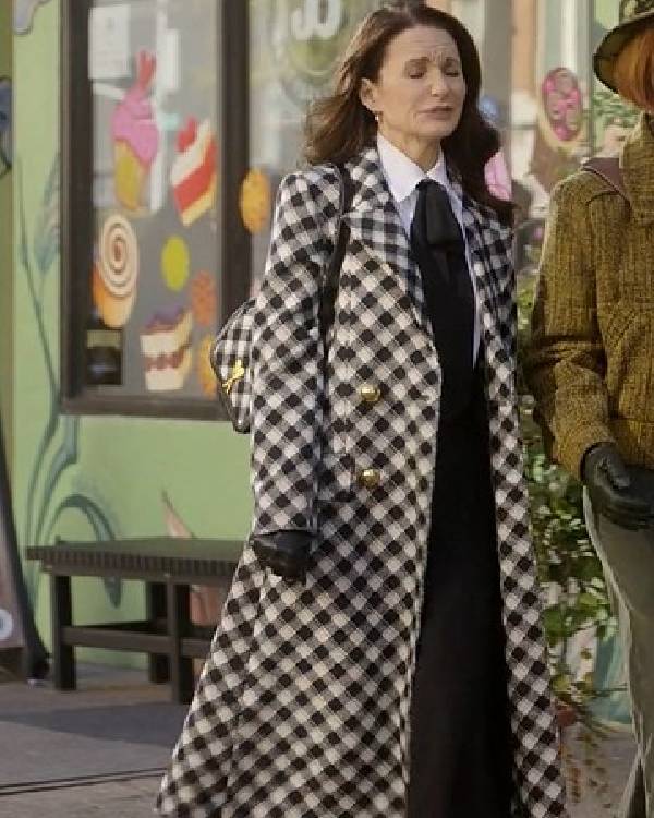 And Just Like That Kristin Davis Check Print Coat