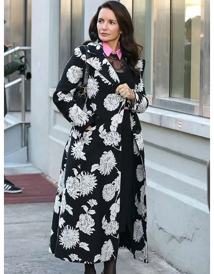 And Just Like That S02 Kristin Davis Floral Trench Coat