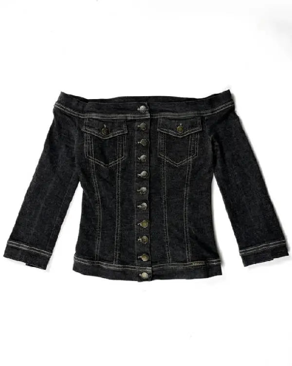 And Just Like That Sarah Jessica Parker Denim Off The Shoulders Top