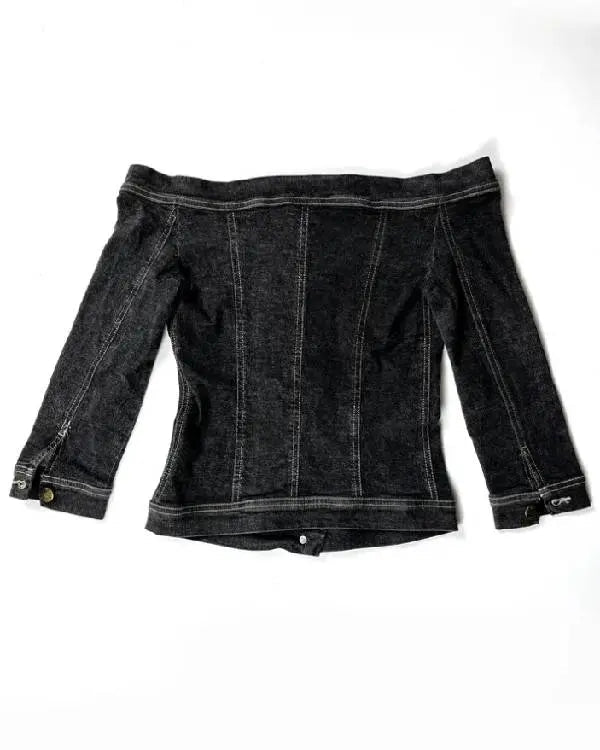 And Just Like That Sarah Jessica Parker Denim Off The Shoulders Top