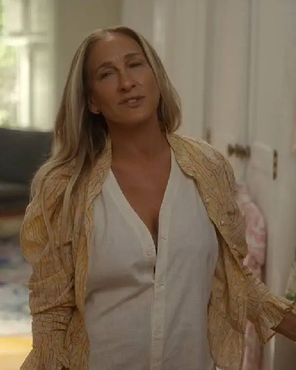 And Just Like That Sarah Jessica Parker Yellow Blouse