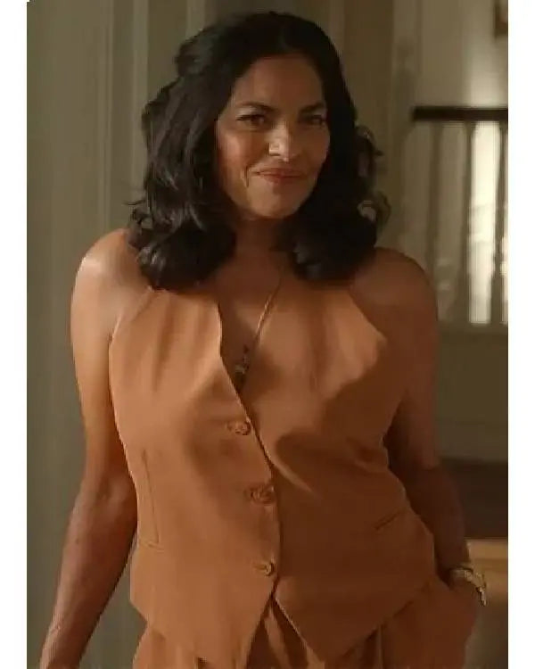 And Just Like That Seema Patel Brown Vest